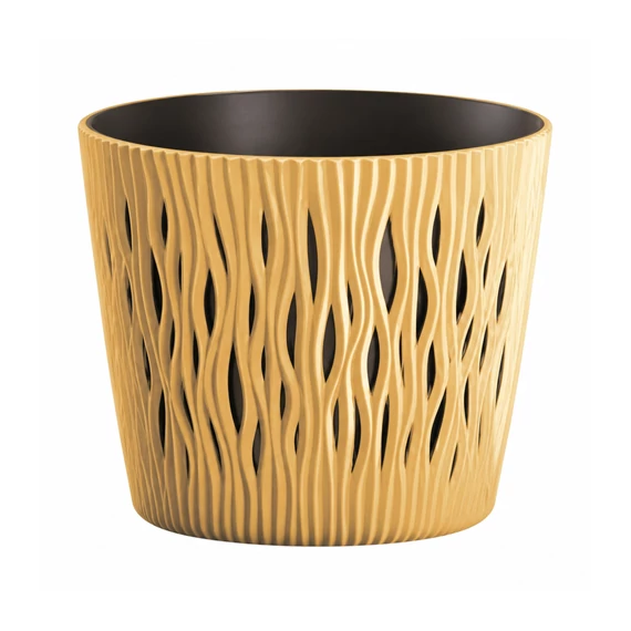 Virágcserép 220 sandy round mustár  DSR220-117U