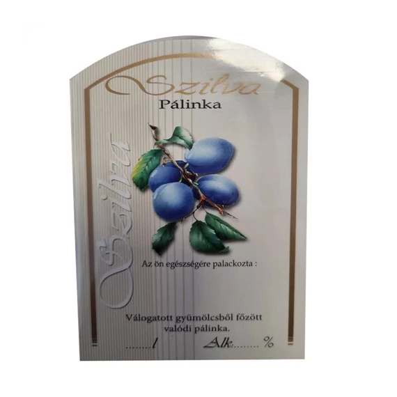 Pálinkás címke szilva 10db/cs