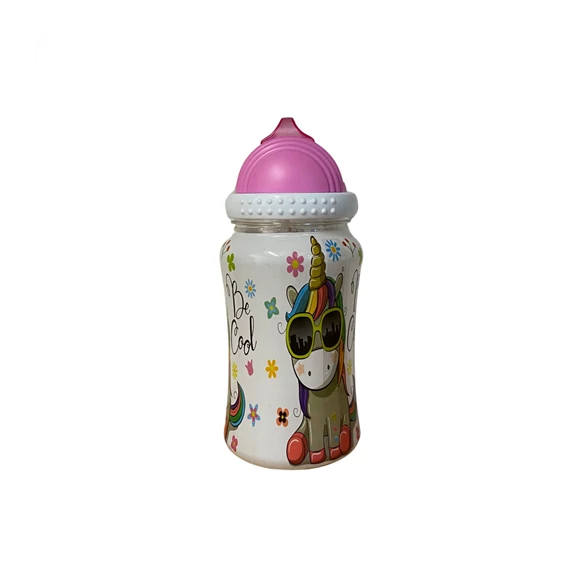 Kulacs 400ml műanyag szívószállal  L-00500