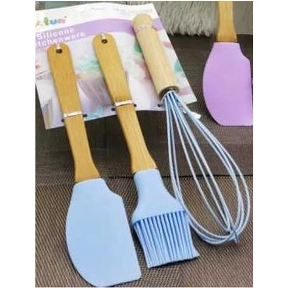 Szilikon spatula+ecset+habverő