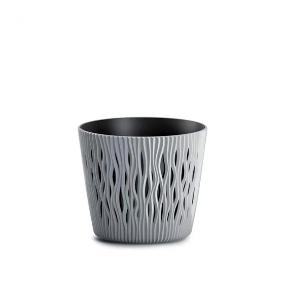 Virágcserép 160 sandy round szürke   DSR160-405U