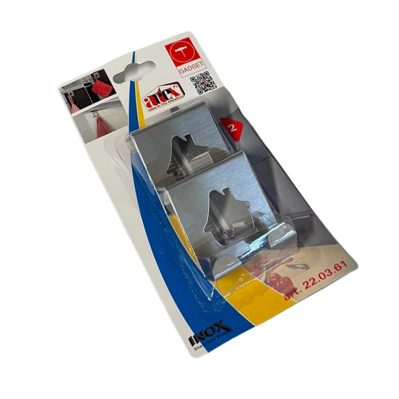 Fogas ajtóra ház 2db-os inox  88800