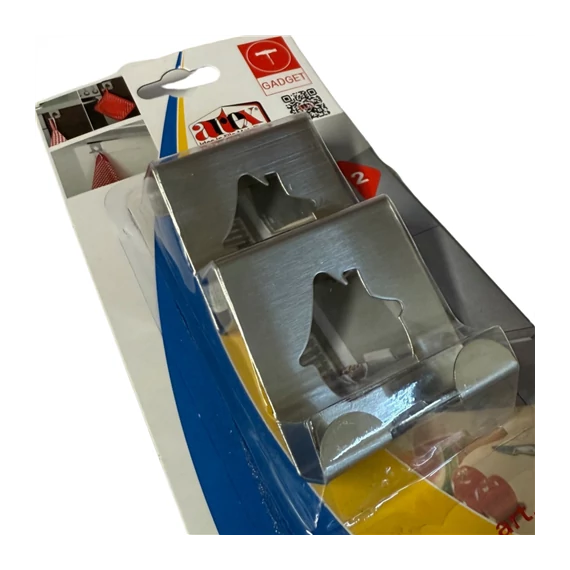 Fogas ajtóra ház 2db-os inox  88800