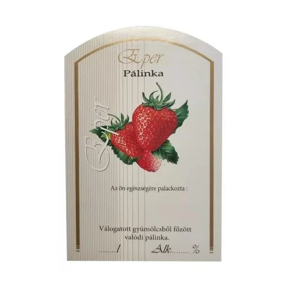 Pálinkás címke eper 10db/cs  N950