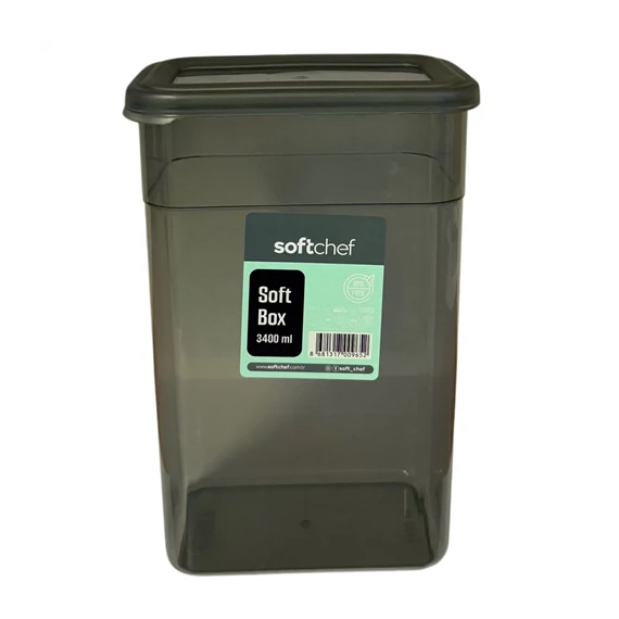 Éteétároló doboz 3400ml műanyag soft  100119