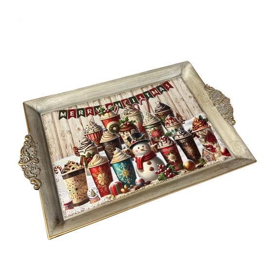Karácsonyi tálca 39x25x2,5cm