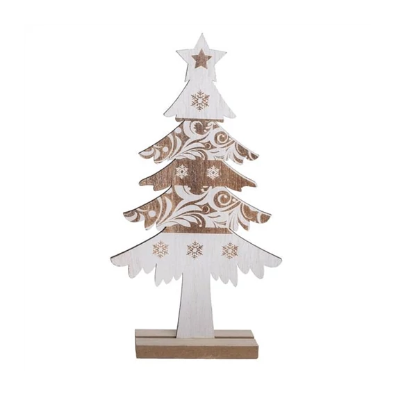 Fa fenyőfa natúr cirádás 12x22cm  459159