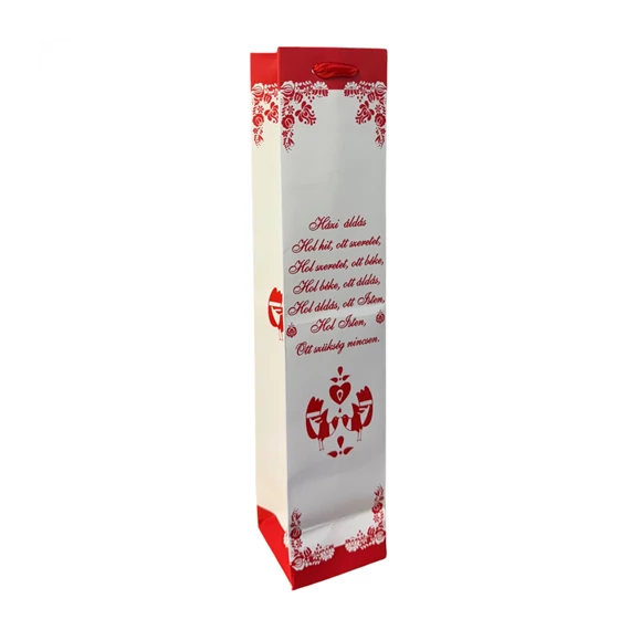 Ajándéktasak házi áldás pálinka 8x38cm