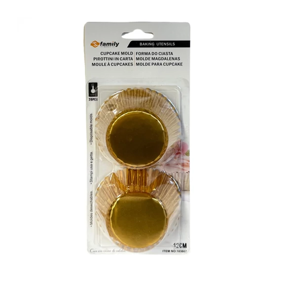 Muffin forma papír arany 20db/cs  CN81113