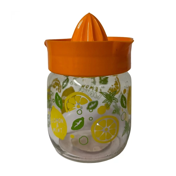 Citromfacsaró üveg 425ml mintás  C170