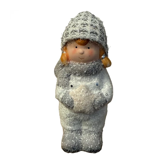 Gyerek fiú,lány csillaggal glitteres kerámia 8x6,5x16cm  DD65554