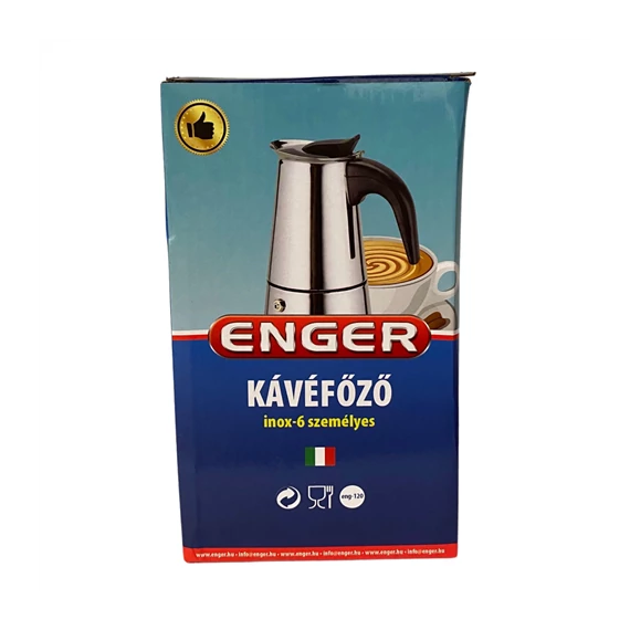 Kávéfőző 6 személyes inox 120