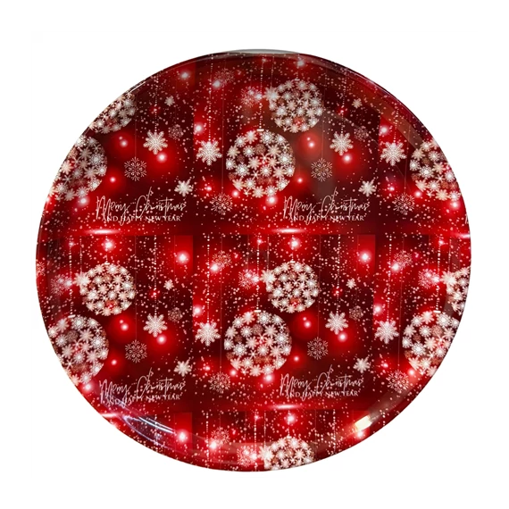 Karácsonyi műanyag tálca