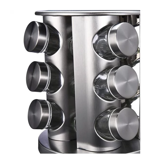 Forgatható 12 részes üveg fűszertartó készlet  451516