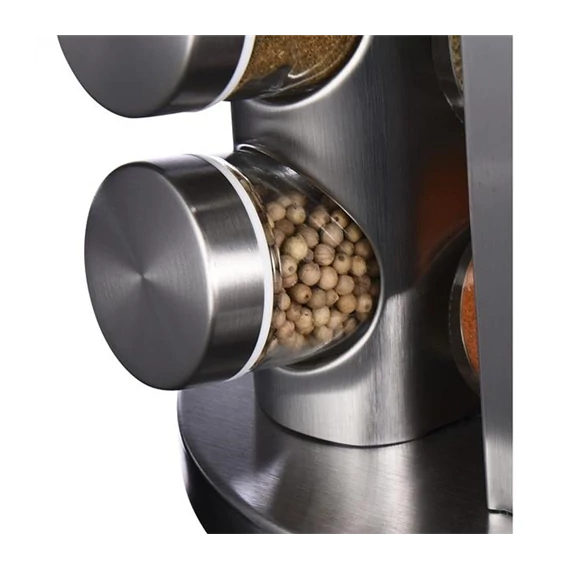 Forgatható 12 részes üveg fűszertartó készlet  451516