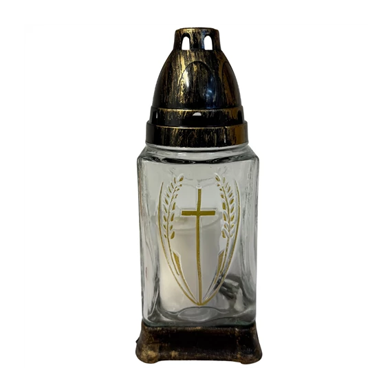 Antik fedeles üvegmécses  V751