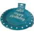 Tányér papír kék 18cm 8db-os birthday  CN50691